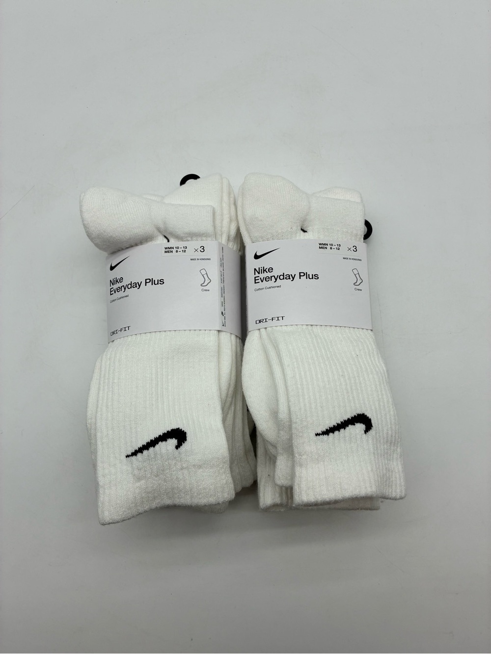 Nike Everyday Plus Cushioned Crew Socks 3 Pair-2 Packs, Men 8-12, Women 10-13